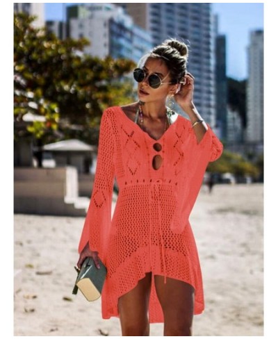 Sexy Cover Up Bikini Women Swimsuit Cover-up Beach Bathing Suit Beach Wear Knitting Swimwear Mesh Beach Dress Tunic Robe $31....