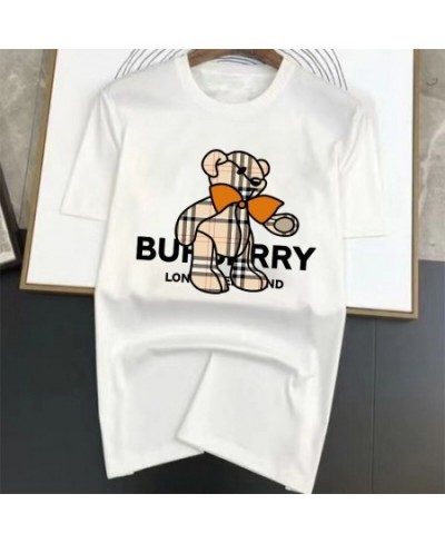 2023 Spring Summer Fashion 100%cotton Men/Women T-shirts Cartoon Letter Printed O-Neck Short Sleeve T Shirt clothes Top Tees ...