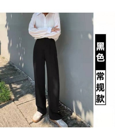 Vintage Pants Women Spring Loose Full-length Simple Ulzzang All-match High Waisted Trouser Ladies Clothing Popular Stylish $3...