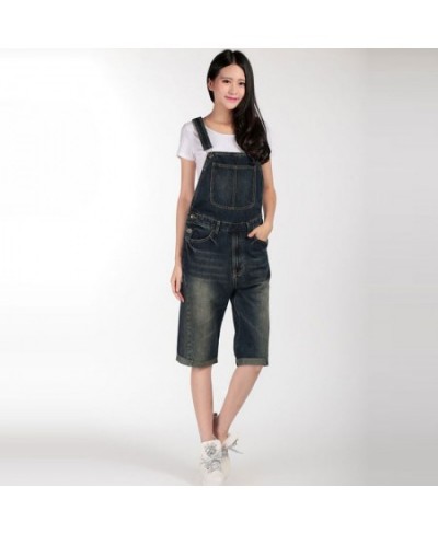 2023 New Modis Large size Loose Denim Overalls Ladies Strap Five pants / jumpsuit Ladies High waist jeans Size S-4XL $100.24 ...