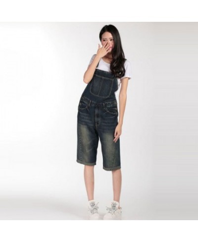 2023 New Modis Large size Loose Denim Overalls Ladies Strap Five pants / jumpsuit Ladies High waist jeans Size S-4XL $100.24 ...