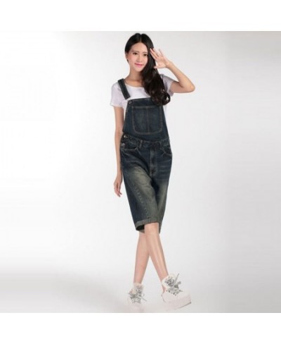 2023 New Modis Large size Loose Denim Overalls Ladies Strap Five pants / jumpsuit Ladies High waist jeans Size S-4XL $100.24 ...