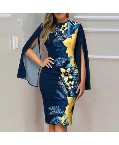 Spring Summer Party Dress Women Elegant Flower Print Bodycon Dresses For Women V Neck Office Dress 2023 $44.40 - Dresses