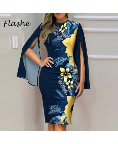 Spring Summer Party Dress Women Elegant Flower Print Bodycon Dresses For Women V Neck Office Dress 2023 $44.40 - Dresses