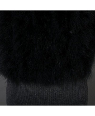 Women Fashion Fur Coats Winter Real Ostrich Fur Jackets Natural Turkey Feather Fluffy Outerwear Lady 20 Colors Plus Size $89....