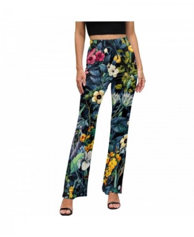 Jugnle Floal Pants Exotic Garden Flowers Elastic High Waist Sexy Flare Trousers Women Pattern Street Wear Pants Birthday $34....