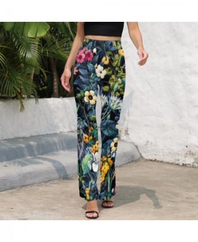 Jugnle Floal Pants Exotic Garden Flowers Elastic High Waist Sexy Flare Trousers Women Pattern Street Wear Pants Birthday $34....