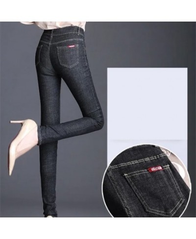 Retro women jeans plus size Stretch Pencil denim pants female high waist Classical black Casual Skinny Cowboy Tights Trousers...