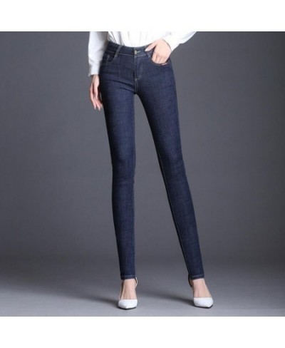 Retro women jeans plus size Stretch Pencil denim pants female high waist Classical black Casual Skinny Cowboy Tights Trousers...