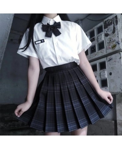 Korean Fashion Pleated Skirt Mini Skirts Womens 2023 Summer High Waist Kawaii Pink Black Plaid Skirt Harajuku Skirt Mujer $22...