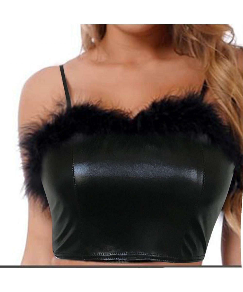 Women's Glossy Pure Color Sexy Sling Bra Vest Fun Underwea Mesh Pajamas Teddy Underwear Transparent Open Crotch $18.32 - Unde...