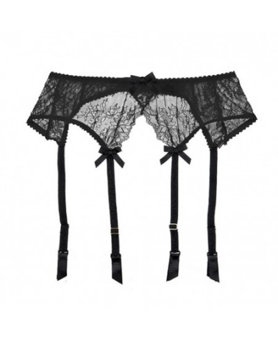 Ladies Stockings Garter Panties Set Sexy Bowknot Net Gauze Underwear $28.85 - Underwear