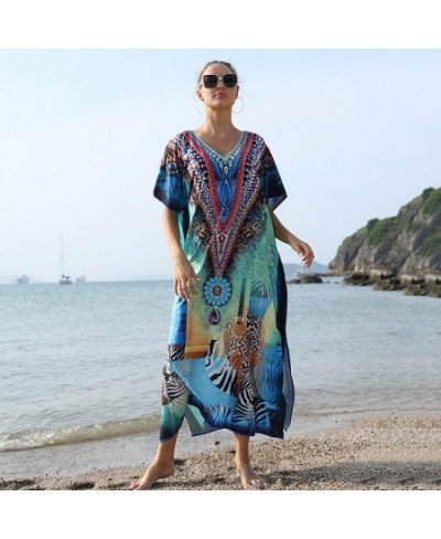 Multicolor Beach Maxi Dress Over Size Swimsuit Cover Up Ropa Mujer Vestido Transparente Vestidos De Verano $39.63 - Swimsuit