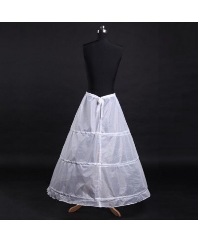 Women 3 Hoop A-line Petticoat Adjustable Drawstring Gown Crinoline Layer Ball Underskirt Wedding Dress Lining Bridal Waist $2...