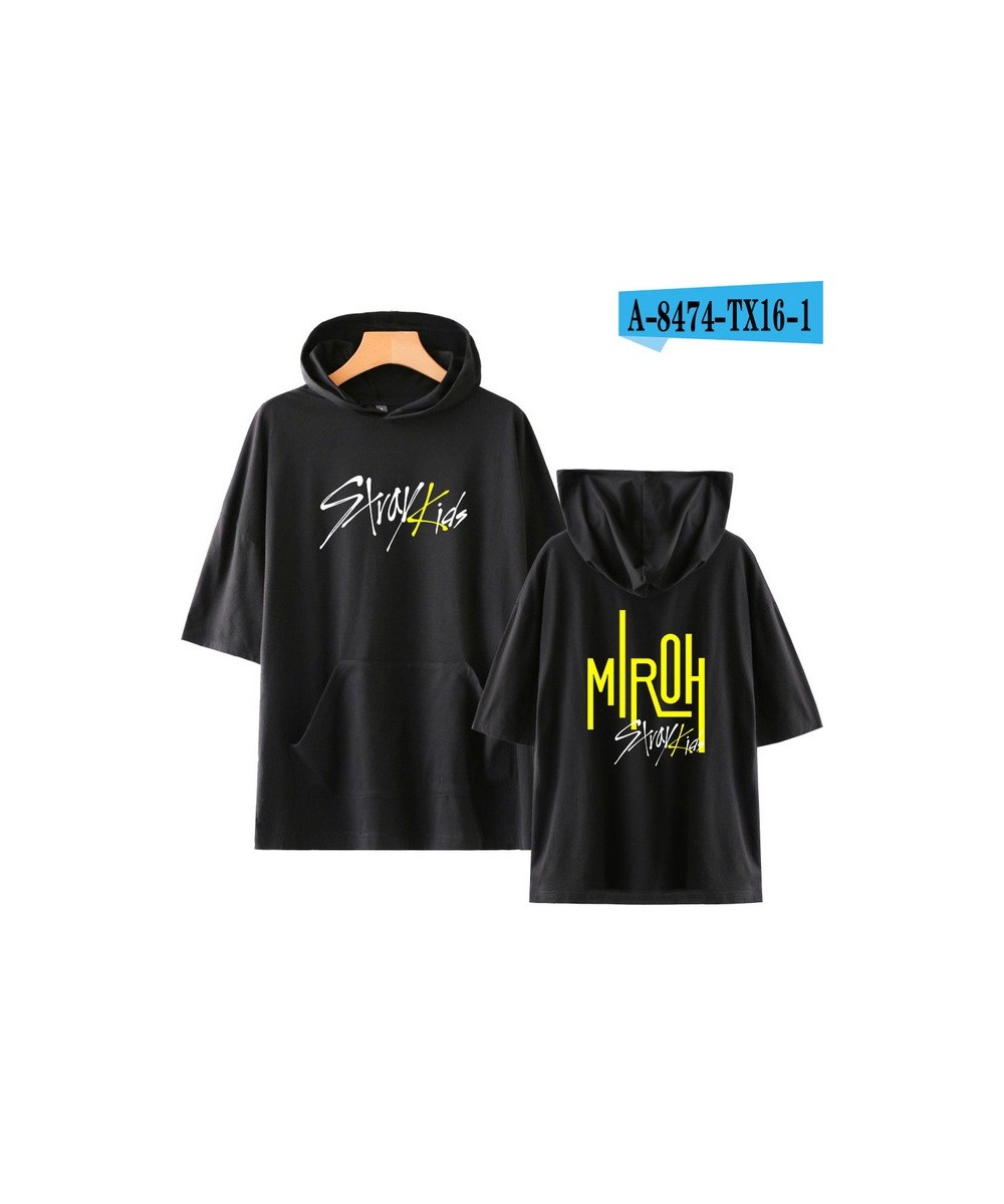 Kpop Stray Kids Hooded t shirt Women Men Harajuku Hip Hop t-shirt Straykids All Member Names Printed tshirt Streetwear Clothe...