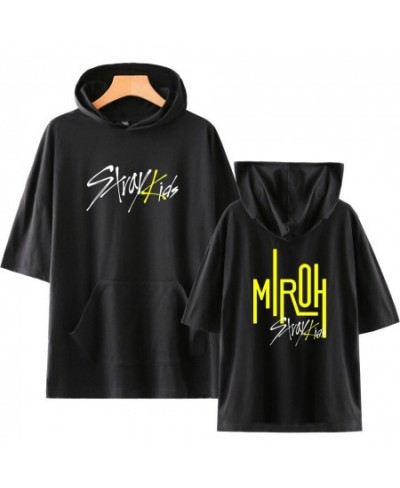 Kpop Stray Kids Hooded t shirt Women Men Harajuku Hip Hop t-shirt Straykids All Member Names Printed tshirt Streetwear Clothe...