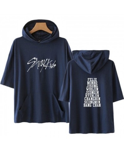 Kpop Stray Kids Hooded t shirt Women Men Harajuku Hip Hop t-shirt Straykids All Member Names Printed tshirt Streetwear Clothe...