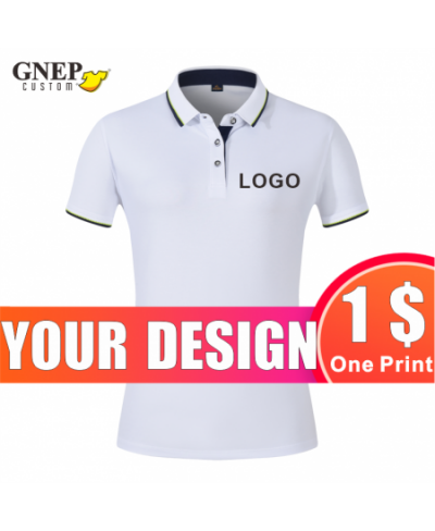 Ladies Cotton Short Sleeve Polo Shirt Custom Solid Color Lapel Collar Casual Top Printable Logo Fashion Workwear GNEP2023 New...