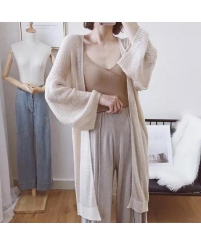 Cardigan Women Summer Sun-proof Hollow Out Solid Thin Soft Breathable Elegant Holiday Minimalist Female Fashion Ulzzang New I...