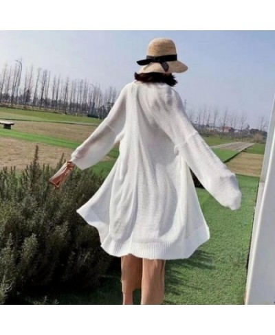 Cardigan Women Summer Sun-proof Hollow Out Solid Thin Soft Breathable Elegant Holiday Minimalist Female Fashion Ulzzang New I...