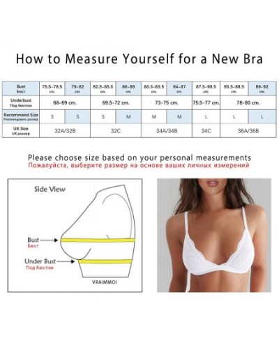 Wireless For Triangle Women Transparent Underwear White/black Lingerie Sexy Bralette Thin Lace Solid Bra $18.79 - Underwear