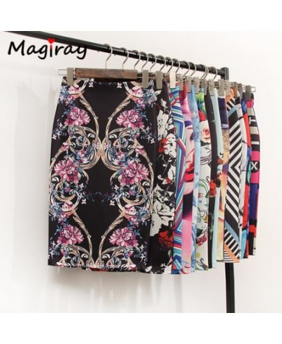 Floral Print High Waist Pencil Skirt Fashion Bodycon Skirts Womens Summer 2023 Knee Length Elastic Saia 23 Colors C574 $31.00...