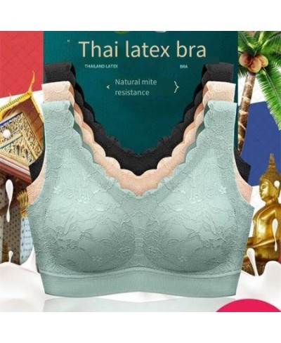 bras for women Thailand Latex 2.0 Lace Underwear Women's Sports Tank Top Large Sexy Steel Ring Free Sleep Bra $27.44 - Underwear