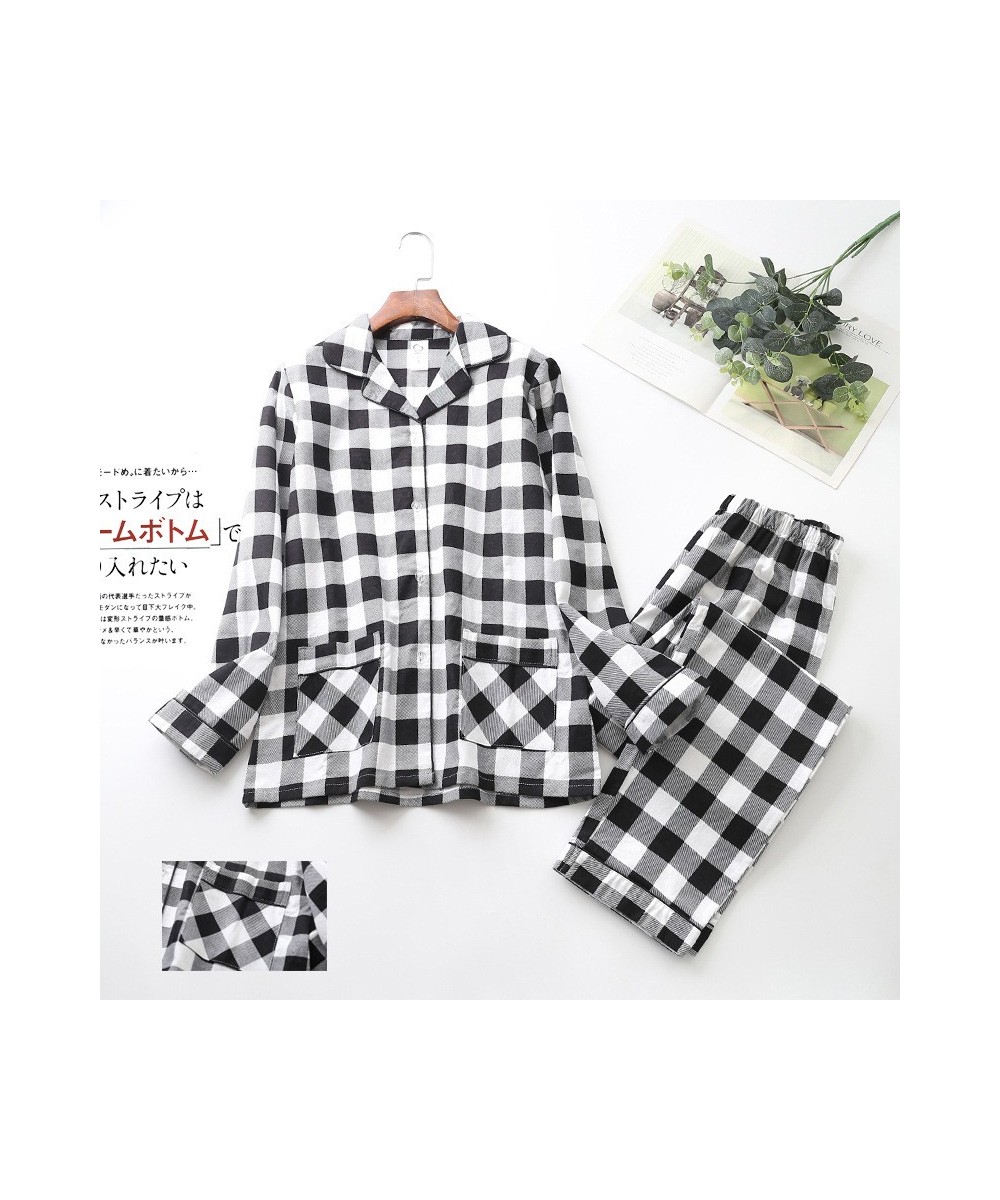 Ladies Autumn and Winter Cartoon Pattern Cotton Brushed Home Clothing Flannel Pajamas Set Women Confinement Clothes Set $42.9...