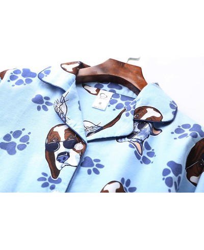 Ladies Autumn and Winter Cartoon Pattern Cotton Brushed Home Clothing Flannel Pajamas Set Women Confinement Clothes Set $42.9...