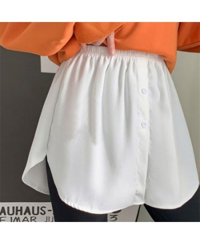 Women Girls Shirt Blouse Extender Adjustable Layering Faux Top Lower Sweep Mini Skirt False Hemline Splitting Underskirt $17....