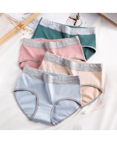 Comfortable Cotton Women's Panties Sexy Mid-waist Elasticity Underwear Breathable Antibacterial Panty Seamless Female Briefs ...