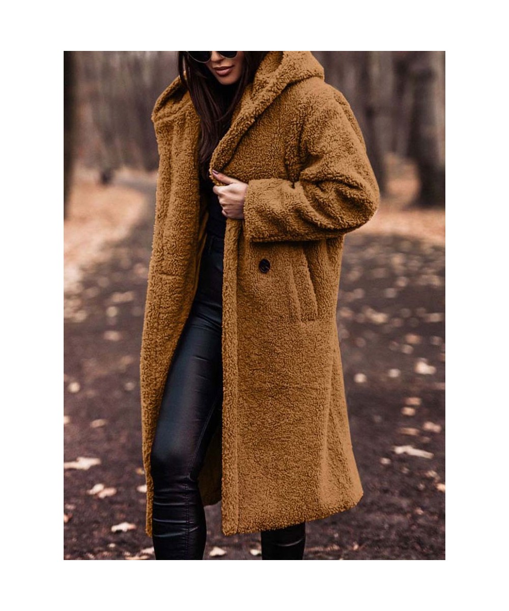 Autumn Winter Long Coat Woman Plush Warm Faux Fur Coat Women Fur Teddy Jacket Female Teddy Coat Outwear Ladies $73.94 - Jacke...