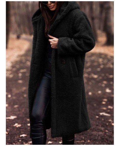 Autumn Winter Long Coat Woman Plush Warm Faux Fur Coat Women Fur Teddy Jacket Female Teddy Coat Outwear Ladies $73.94 - Jacke...