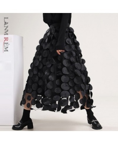 2023 New Women Spring Solid Color Gauze Elastic Waist Ladies Casual Loose Fashion Mid-calf A-line Skirt 2J394 $55.89 - Skirts