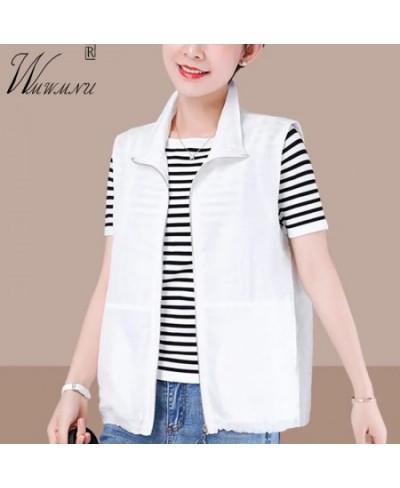 Casual Liner Cropped Summer Vest Women Lightweight Basic Turndown Collar Sleeveless Jackets Solid Color Classic Chaleco Mujer...