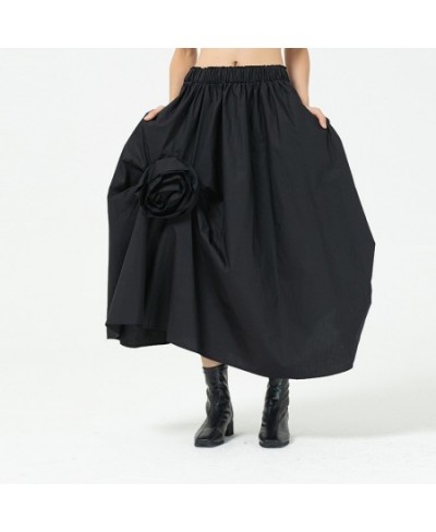 Three Dimensional Flowers Bud Skirt Shows Thin Fashion Decorative Skirt New Design In Spring 2023 Irregular Skirts TH1167 $42...