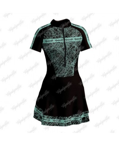 Wyndymilla Women's Bicycle Little Dress Short Sleeve Roupas Femininas Road Bike Race Breathable Suit Female Monkey Skirt $54....