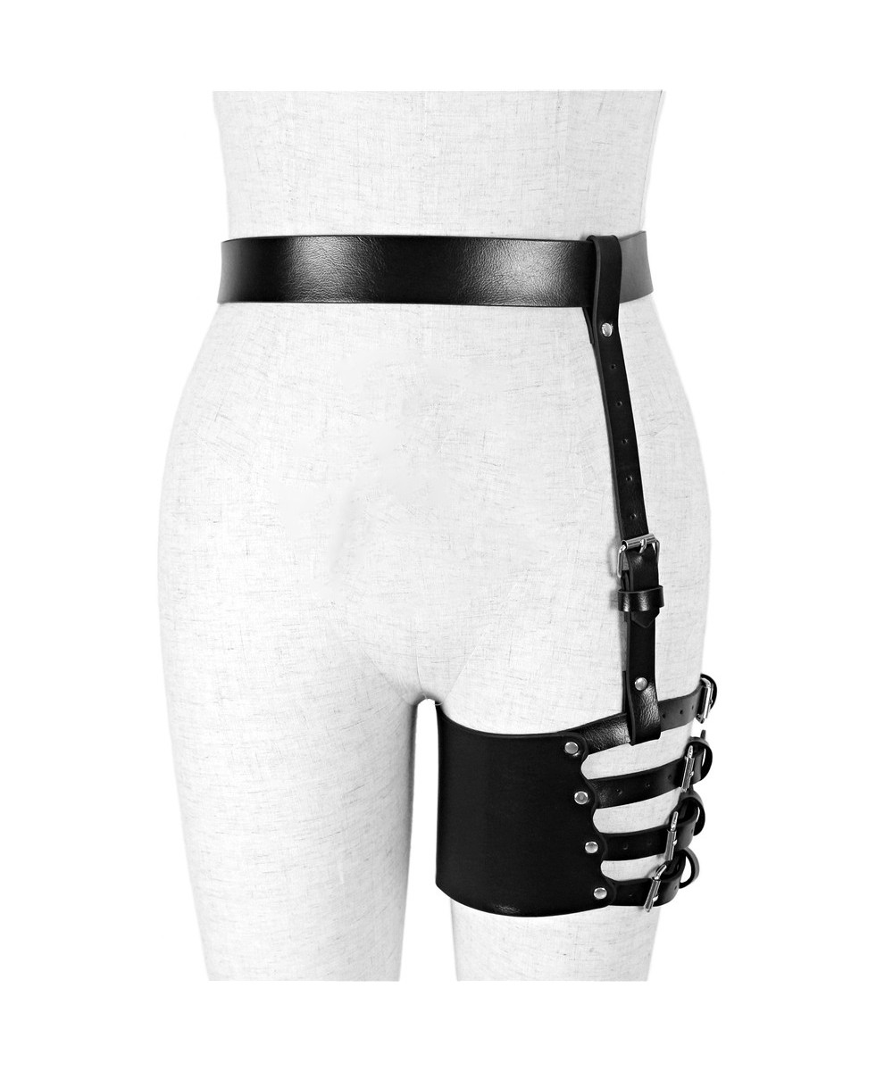 Gothic Thigh Leather Belt Women’s Body Garters Sexy Harajuku Underwear Adjustable Leg Bondage Belts Stockings Erotic $22.21 -...