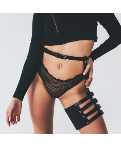 Gothic Thigh Leather Belt Women’s Body Garters Sexy Harajuku Underwear Adjustable Leg Bondage Belts Stockings Erotic $22.21 -...