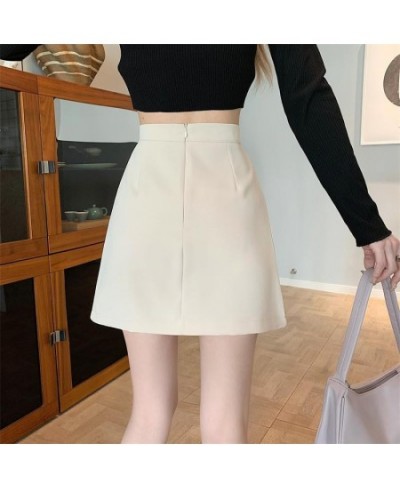 Skirts Women Solid Side-slit High Waist Design Simple Ulzzang Ladies Daily Elegant All-match A-line Summer Casual Trendy Ins ...