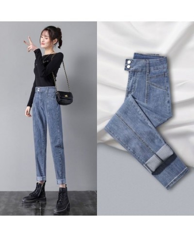 Jeans for Women Solid Denim Women Jeans Stretchy Harem Loose Full Length Lady Jeans Pants Full-length Jeans for Women T940 $4...