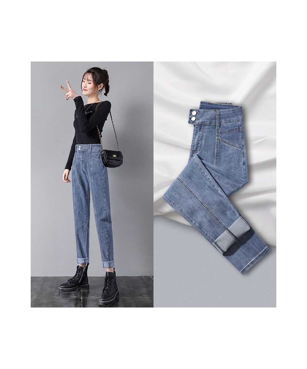 Jeans for Women Solid Denim Women Jeans Stretchy Harem Loose Full Length Lady Jeans Pants Full-length Jeans for Women T940 $4...