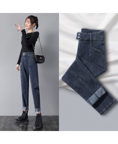 Jeans for Women Solid Denim Women Jeans Stretchy Harem Loose Full Length Lady Jeans Pants Full-length Jeans for Women T940 $4...