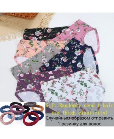 4XL-12XL Sexy Women's Mid Waist Panties High Elasticity Underwear Breathable Large Size Floral Briefs Lingerie Female $14.13 ...