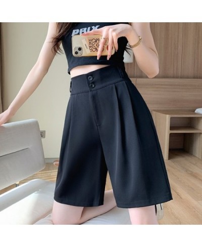 Women Office Lady Causal Shorts High Waisted Black Loose Shorts Skirts Oversize Summer Short Pants Korean Fashion Y2K Harajuk...