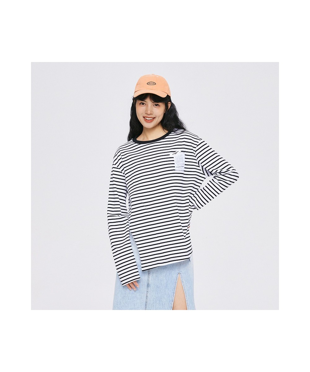 Long Sleeve T-Shirt Women Cotton Round Neck Loose Personality 2022 Autumn New Design Asymmetric Pullover T Shirt $33.19 - Top...