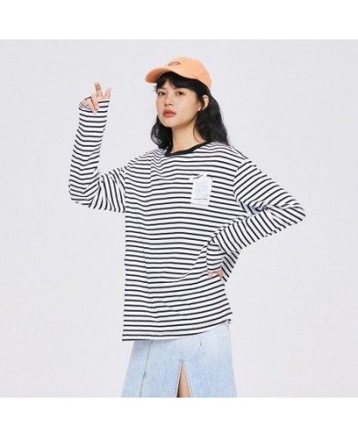 Long Sleeve T-Shirt Women Cotton Round Neck Loose Personality 2022 Autumn New Design Asymmetric Pullover T Shirt $33.19 - Top...