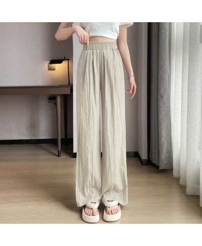 Black High Waist Slim Wide Leg Pants Loose Straight Full Length Solid Color Simple Summer Women Pants Casual Office Lady $47....