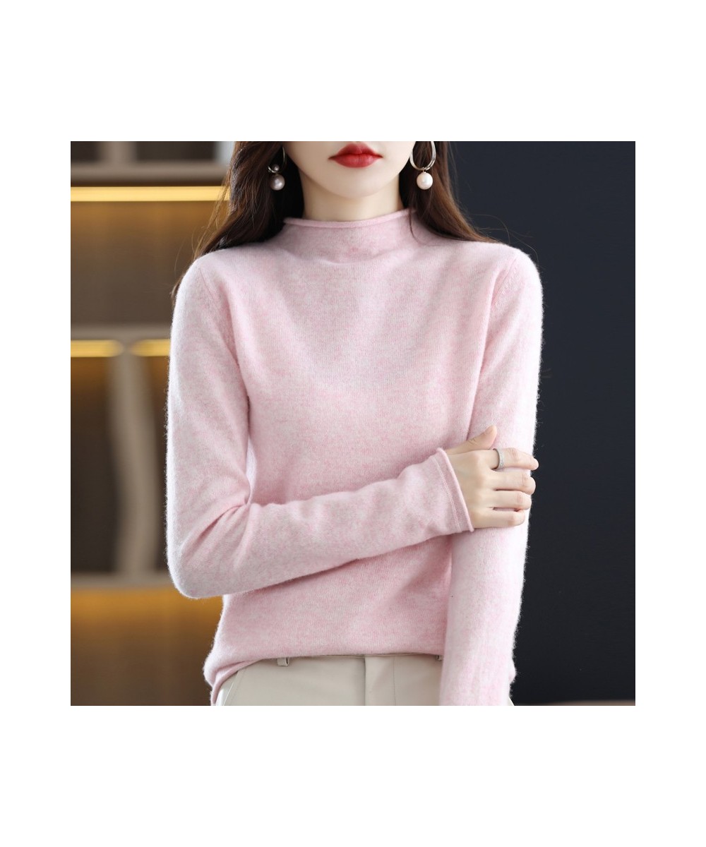 Half High Collar Cashmere Sweater Women's New Fall And Winter Pullover Wool Women's High-Quality Sweater Knitting Warm Jumper...