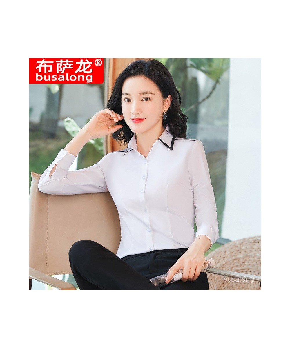 2023 Spring & Autumn Long Sleeve Women's Shirt Ol Business Wear Fashion Slim-Fitting Work Clothes Business Formal Wear Unifor...